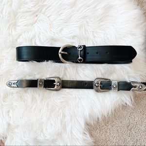 NWOT Two Black Belts sz Small